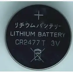 高容量日本製 CR2477T ボタン電池 3V 電子時計ロータスランプ人事位置決めカード T 字型計器計器
