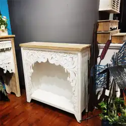 フランスのレトロな木製暖炉キャビネットホームステイヴィラリビングルームの装飾アメリカンアート暖炉フレームポーチテーブルパーティションテーブル