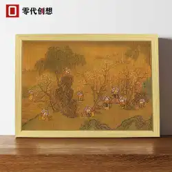 Qingming Shanji Picture Fuchun Mountain Van Gogh Cai Xukun アンティーク 本物の絵画 面白いリトルブラックチキン あなたは美しすぎます Kun オーナメント