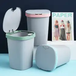 自動袋交換ゴミ箱ホームリビングルーム寝室シンプルモダンゴミ箱ペーパーバスケットトイレトイレゴミ