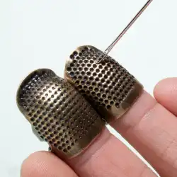 指ぬき指セットホーム手縫いクロスステッチ指ぬき調節可能な本物の銅の指ガード指ぬきフープ縫製ツール