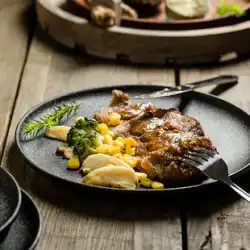 ステーキディナープレート洋食プレートセラミック角皿家庭用黒クリエイティブ和洋朝食ディスクステーキ食器