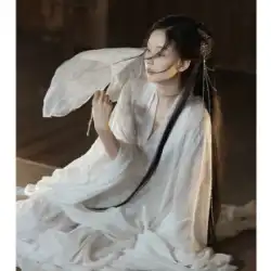 ホワイトゴッドガール韓服女性の古代衣装スーパー妖精エレガントなアンティークドレスクラシックダンスパフォーマンス衣装セット