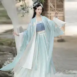 Mu Yuner [千の思考] オリジナルソング製漢服女性のロングプリーツスカートスーツ改良版漢服春夏