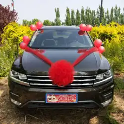 頭の花大きな赤い花の結婚式の結婚式の車の花の頭の装飾ベールフラワーボール結婚式の装飾用品結婚式の車のレイアウト