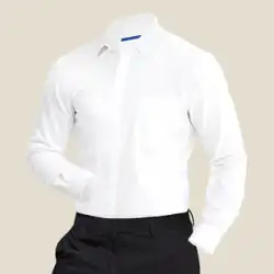白シャツ メンズ 長袖 春秋 インナーウェア フォーマルウェア ノーアイロン 韓国版 スリムコットン ビジネス 無地シャツ ビジネスウェア