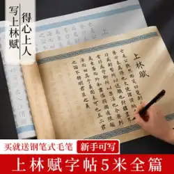 Shanglin Fu の全長 5 メートルのボリューム、Sima Xiangru の小さな書体毛筆コピーブック、ボーイフレンドとガールフレンド用の毛筆、初心者向けの入門レベルのコピーセット、Linmu 書道、特別な手書きのギフト、楷書練習コピーブック。