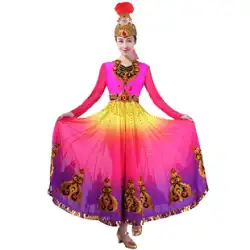 新しい新疆ダンスパフォーマンス衣装女性少数派ステージ衣装ウイグルダンス衣装新疆ダンスビッグスイングスカート