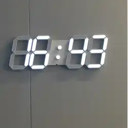 3D立体デジタル時計 壁掛け時計 永久カレンダー 壁掛け時計 プラグイン使用