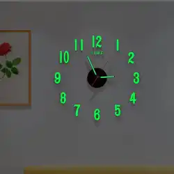 DIY パンチフリー壁時計ホームリビングルームの装飾発光時計ファッションミュート壁時計シンプルなクリエイティブ壁時計