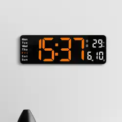 新しいクリエイティブシンプルな 13 インチモダンなミュート壁時計時計大きなフォント目覚まし時計電子時計リビングルームの壁時計