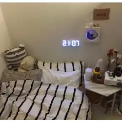 韓国爆発インデジタル時計発光時間ステレオ時計 LED 電子目覚まし時計ステレオ壁時計装飾ランプ