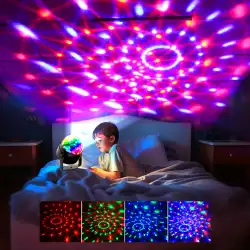 音声起動 LED クリスタルマジックボールライトリモコンミニ RGB ステージライト回転カラフルな小さなマジックボールライブ雰囲気眩しいライト