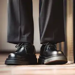 マッデン ダービーシューズ メンズ ロートップ マーティンブーツ 厚底 ブラック ツーリングシューズ 英国人 カップル カジュアル VIBE 革靴