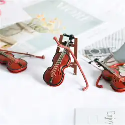 ミニバイオリンドールハウスドールハウス楽器小道具ob11ミニチュアワールドシューティングパフォーマンスモデル