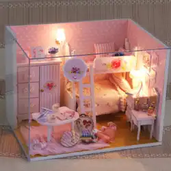 モデルハウス DIY 小屋手作りミニプリンセス小さな家組み立てヴィラドールハウス誕生日プレゼント女性