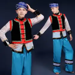 新しいミャオ族パフォーマンス衣装男性大人の李ダンス衣装土家荘ひょうたんシルク少数民族衣装男性