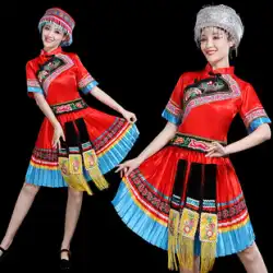 ミャオ族ダンス衣装女性大人新雲南貴州カイリトゥチャエスニックスタイルスクエアダンススカートスーツ
