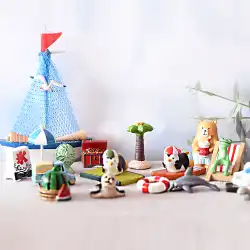 海風カエル雑貨 日本の癒し雑貨 デコール 本屋 本棚 おもちゃ ギフト ギフト 小さな置物