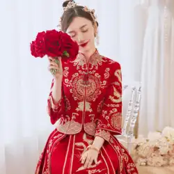 Xiuhe服2023新しい花嫁の結婚式中国のウェディングドレストースト服小さい大きいサイズ夏Xiuhe女の子