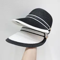 2023 新しいひさし付きキャップ女性の夏のオールマッチ通気性の軽い旅行休日乗馬帽子ビーチ太陽麦わら帽子