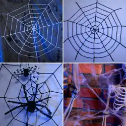 ハロウィン装飾小道具シミュレーションクモの巣ジュエリーペンダントショッピングモールウィンドウバーお化け屋敷シーンレイアウト装飾品