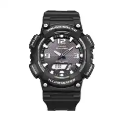 カシオ 腕時計 メンズ ブラック サムライ 学生 ソーラー スポーツ 防水 電子時計 AQ-S810 海外直送