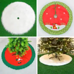 ホワイトぬいぐるみ肥厚クリスマスツリーツリースカートエプロンクリスマス装飾小道具ブランケットツリーマットオーナメントマット