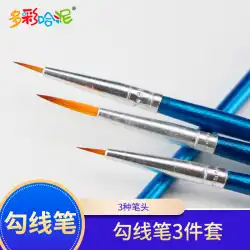 粘土ツール カラーフックラインペン 3本セット 油絵ペン 表面相ペン BJD人形 手作りモデル 絵画 メイクアップ