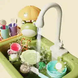 子供用食器洗い機のおもちゃは水をリサイクルすることができます電気食器洗い機ハンドキッチンおもちゃままごと2-3歳の女の子