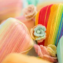 シスター・ススの家セクション染めレース糸綿手作り diy 織バッグ素材バッグカラーグラデーションウールボールかぎ針編み