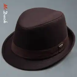 Mrduck 秋冬帽子 メンズ 紳士帽子 ウール紳士帽子 大きい頭囲 ジャズハット 英国帽子 男性
