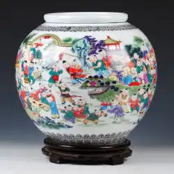 景徳鎮陶器アンティーク Baizitu 花瓶大きなフラワーアレンジメント中国風のリビングルームの家の装飾工芸品の飾り
