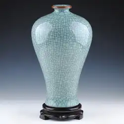 景徳鎮陶器青磁クラックアンティーク花瓶スライス公式窯梅花瓶レトロホームクラフトジュエリー飾り