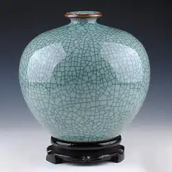 景徳鎮陶器アンティーククラック公式窯花瓶手作りザクロボトルクリエイティブレトロ中国家の装飾
