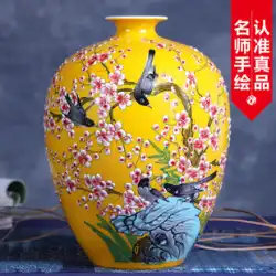 景徳鎮セラミック花瓶フラワーアレンジメント中国風のホームリビングルーム玄関装飾テレビキャビネット磁器装飾結婚