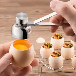 ノック卵殻エッグオープナー 304 ステンレス鋼の商人は、キッチンのもち米卵を使用して卵の殻を開け、穴を開けて卵の殻を壊します