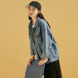 デニムジャケットの女性の春と秋の 2023 新作ルーズで薄い韓国版トップジャケット bf デニム服潮イン