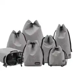 一眼レフカメラ写真撮影収納袋マイクロシングルデジタルブラックカードライナーバッグシンプルなポータブル防水レンズ保護ケースm6