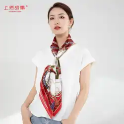 上海物語公式マルベリーシルクシルクスカーフショール母用ギフト大きな正方形のスカーフシルクスカーフ多用途春と秋