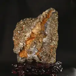 黄鉄鉱原石装飾品水晶共生アンモナイト磁硫鉄鉱化石鉱石結晶奇妙な石装飾石大型装飾品
