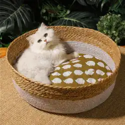 籐猫砂夏の巣四季ユニバーサルガマガマベッド猫スクラッチボード猫マットペット用品