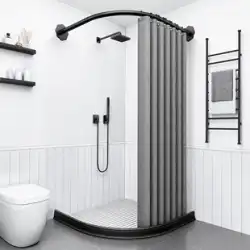 浴室浴室シャワー防水浴室シャワーカーテン乾湿分離磁気吸引 l 字型パーティションカーテンプルカーテンカーテン入浴用