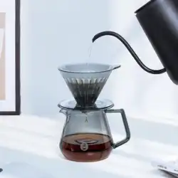 Taimo Bingtong 手洗いフィルターカップ シェアリングポット ホームコーヒーポット コーヒー器具セット Dai ブラック 濾紙を送る
