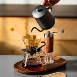 シェフの手作りコーヒーポットセット 手回し手挽きコーヒーフィルター 家庭用コーヒー器具 フィルターカップ 手洗いポット