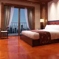 Tiange 床暖房無垢材床バルサム水仙ヘリンボーン無垢材は床暖房に適しています紫檀モザイク
