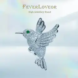 FeverLoveor キングフィッシャー シリーズ 18K ゴールド アレキサンドライト コサージュ