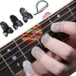 Manl 楽器ギター左指セット右指セットピックピースウクレレ保護指パッド押弦指セット