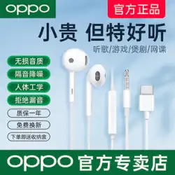 OPPO 有線ヘッドフォン オリジナル 本物の丸穴 Type-C インターフェイス セミインイヤー ゲーム Huawei Xiaomi に適用