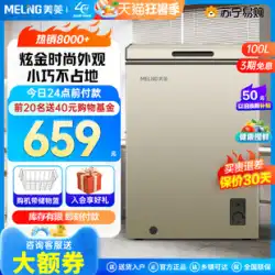Meiling 100 リットルミニ小型家庭用商業単一温度水平冷凍庫レベル 1 冷凍冷凍庫公式 48